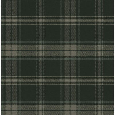 Sennehill Plaid Greenery Wallpaper